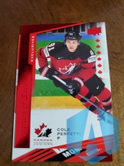 2021 Upper Deck Team Canada Juniors Exclusives 065/165 Cole Perfetti #101 Rookie